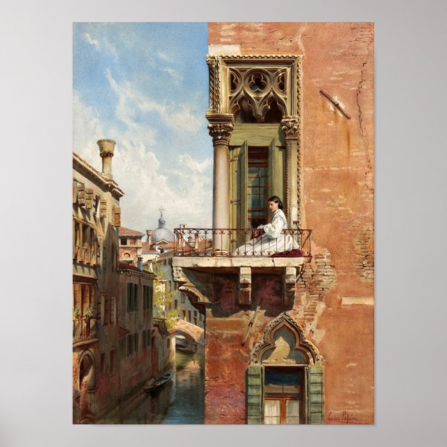 Poster Anna Passini sobre a Balconia por Ludwig Passini (Frente)