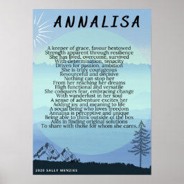 Poster "Annalisa" Nome Poema