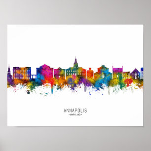 Poster Annapolis Maryland Skyline