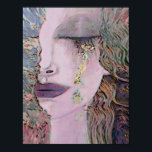 Poster Anne Marie Zilberman / Mulher com Dourada lágrima<br><div class="desc">Uma trabalho de arte baseada em Anne Marie Zilbermans influenciada pela Klimt. Modificações das cores.</div>