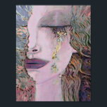 Poster Anne Marie Zilberman / Mulher com Dourada lágrima<br><div class="desc">Uma trabalho de arte baseada em Anne Marie Zilbermans influenciada pela Klimt. Modificações das cores.</div>