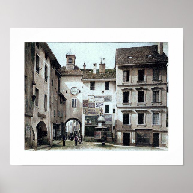 Poster Annecia antiga do século XIX (Frente)