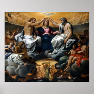 Poster Annibale Carracci a coroação do Virgin