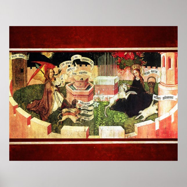 POSTER ANNUNCIATION AS THE MYSTICAL HUNT OF UNICORN (Frente)