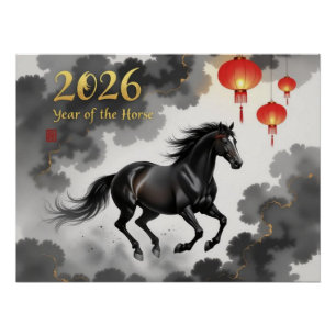 Pôster Ano Chinês do Cavalo 2026