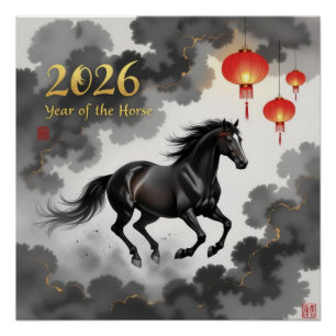 Pôster Ano Chinês do Cavalo 2026