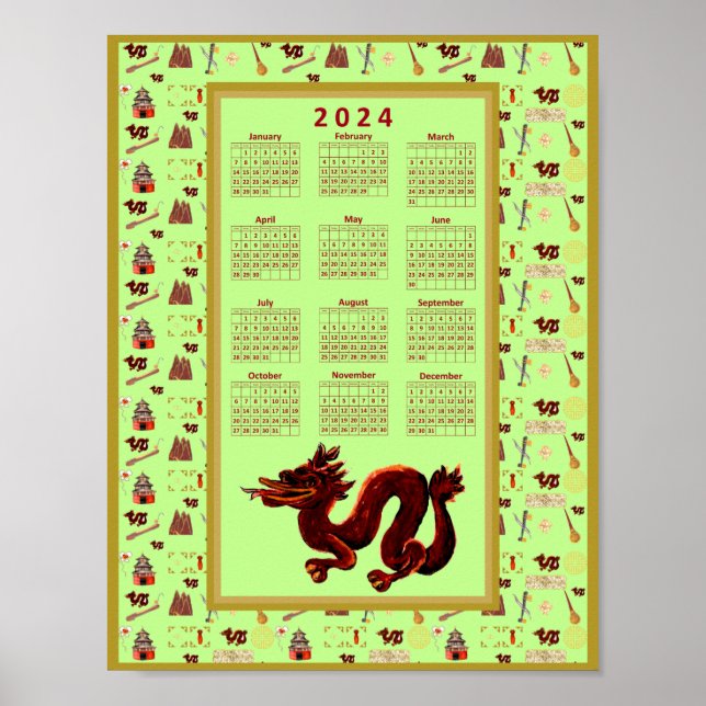 Poster Ano Civil de 2024 da Sorte Música Dragão (Frente)