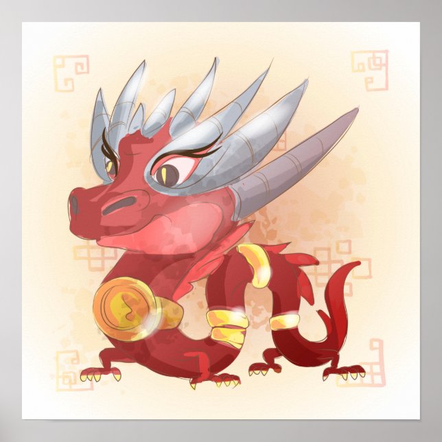 Poster Ano da Aquarela do Dragão, Samurai (Frente)