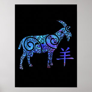 Poster Ano De Cabra Chinesa Zodiac