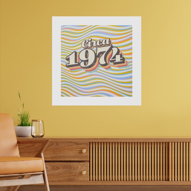 Poster Ano de Nascimento - Por volta de 1974 (Sala de Estar 2)