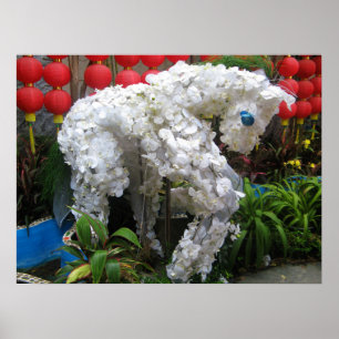 Poster Ano do Cavalo 春 節 馬 ... Tópico da flor chi