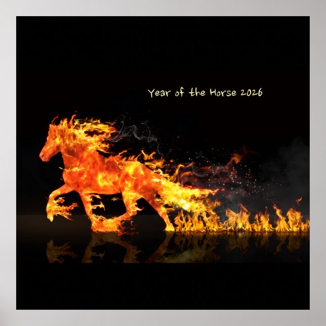 Poster Ano do Cavalo 2026 (Cavalo de Fogo) (Frente)