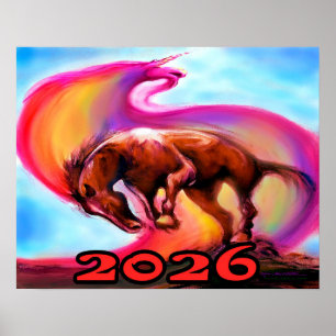 Poster Ano do Cavalo de Fogo de 2026