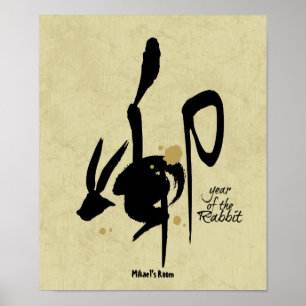 Pôster Ano do Coelho - Zodíaco Chinês