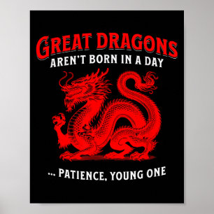 Poster Ano do Dragão - Zodíaco Chinês Inspirador