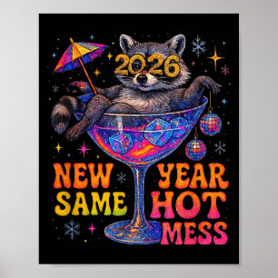 Poster Ano Novo 2026 Mesma Bagunça Engraçada Presente de 