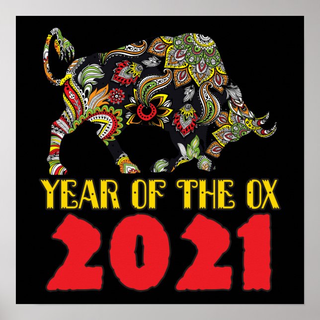 Poster Ano Novo Chinês 2021 - Ano Da Ox (Frente)