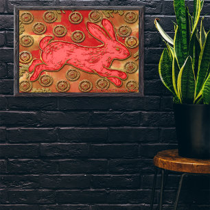 Poster Ano Novo Chinês 2023 Lanternas Douradas Vermelhas