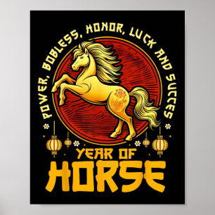 Poster Ano Novo Chinês 2026 Cavalo Feliz Ano Novo Chinês