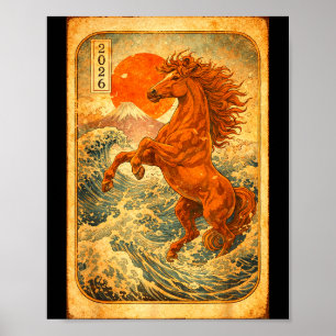 Poster Ano Novo Chinês 2026 do Cavalo Ano Novo Lunar