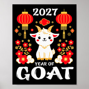 Poster Ano Novo Chinês 2027 Ano do Carneiro 2027 Ano Novo