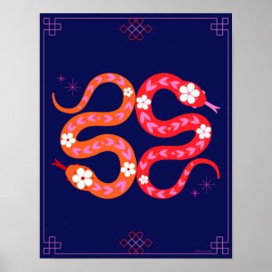 Poster Ano Novo Lunar - Ano Novo Chinês da Cobra
