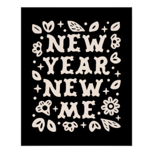 Pôster Ano novo, minhas resoluções são estéticas bruxas p