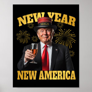 Poster Ano Novo Partido Feliz ano novo Americano 2025 Tru