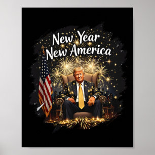 Poster Ano Novo Partido Feliz ano novo Americano 2025 Tru