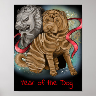 Poster Ano Zodíaco Chinês do Cão