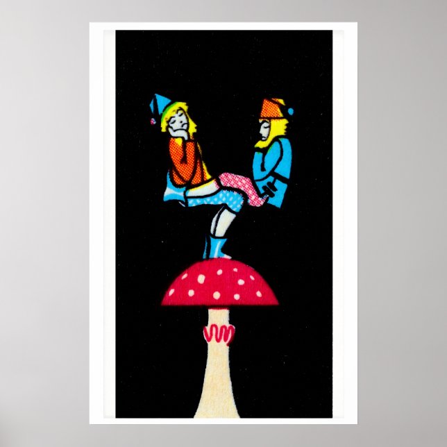 Poster Anões em Equilíbrio Caixa de Fósforos Arte Impress (Frente)