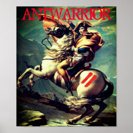 Poster anos 80 Ant warrior fronteira retro punk