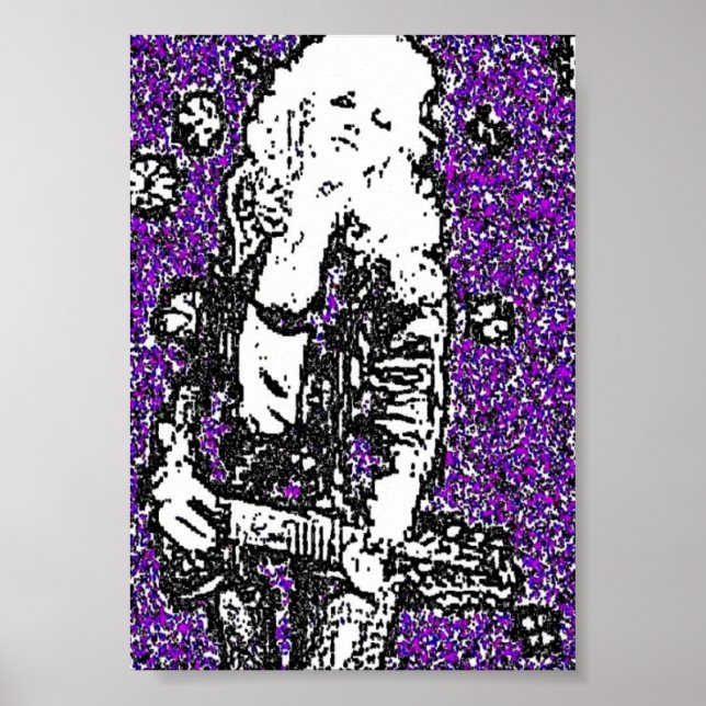 Pôster anos 80 Glam Rock (Frente)