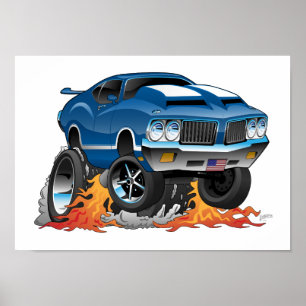 Poster Anos setenta Clássicos Caricatura Muscle