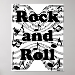 Poster Anotações de rock and roll