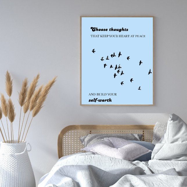 Poster Ansiedade Cristã – Edição Céu Metanoia (Christian wall art to renew your mind and bring God’s peace into your home.)