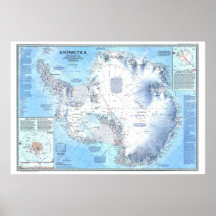 Poster Antártica: 1987 MAPA detalhado ...