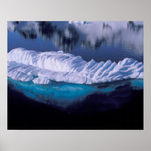 Pôster Antártica, Baía do Paraíso. Iceberg em cristal