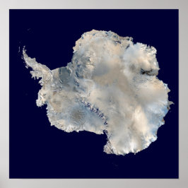 Poster Antártica (Imagem Azul Marble da NASA)
