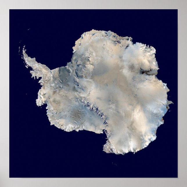 Poster Antártica (Imagem Azul Marble da NASA) (Frente)
