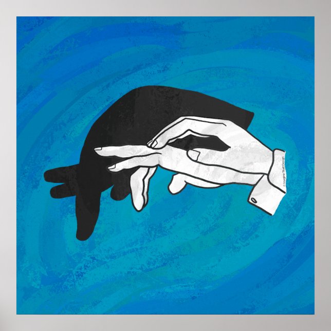 Pôster Anteatro Sombra em Azul (Frente)