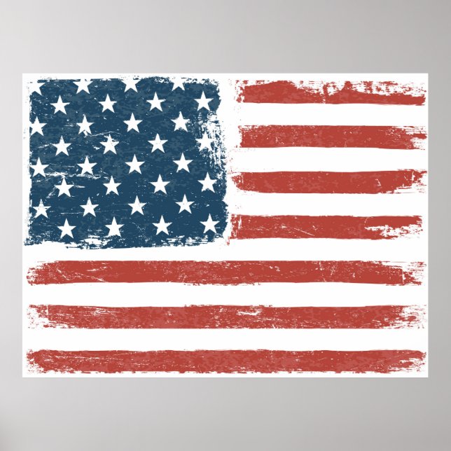 Poster Antecedentes da bandeira americana. Versão raster. (Frente)