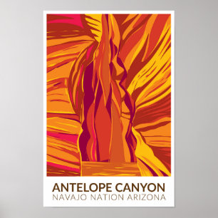 Poster Antelope Canyon Arizona Art Vintage