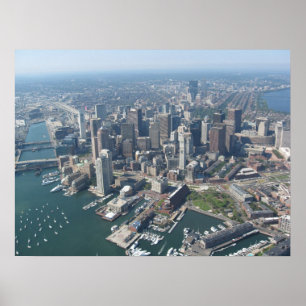 Pôster Antena da skyline de Boston