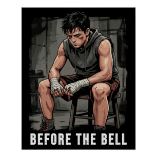 Pôster Antes da Arte do Ginásio de Boxe Motivacional The 