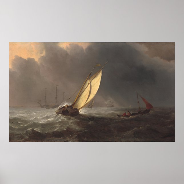 Poster Antes da tempestade - Willem van de Velde Fine Art (Frente)