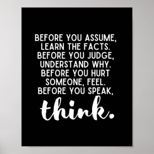 Poster Antes De Falar, Pense Em Inspiração