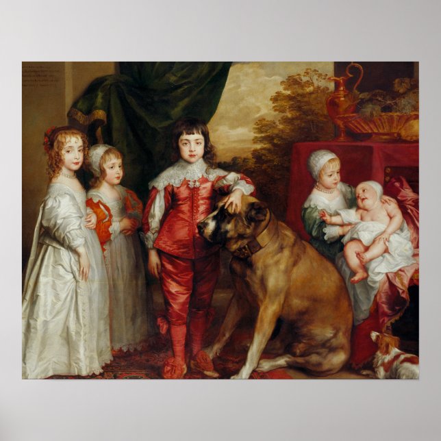 Poster Anthony van Dyck - Cinco Filhos Mais Velhos de Cha (Frente)