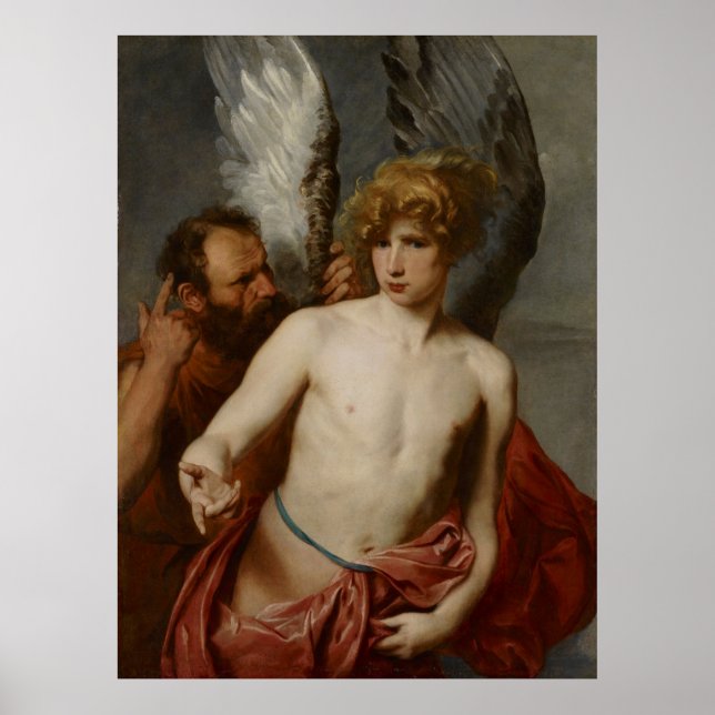 Pôster Anthony van Dyck Daedalus e Icarus (Frente)