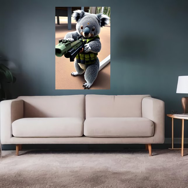 Poster Anthropomorphic Koala soldier | AI Art (Criador carregado)